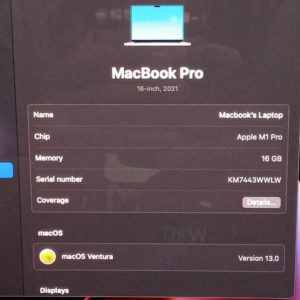 MacBook M1 Pro 2021 16GB 1TB 16.2 Inch MK193LL/A 5