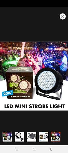 Mini Strobe 88 Light Disco Dj Sound Activated DJ Equipment, Wed 0