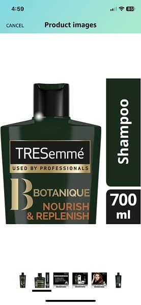 MADE In UAE Tresemmé Botanique Nourish Hair Shampoo 700ml 3