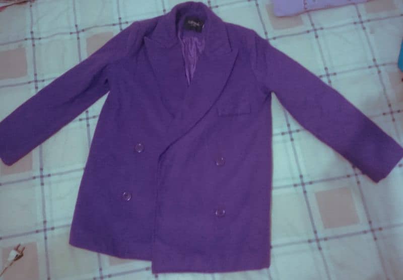 Ready to wear Coat for Women (Purple colour) Medium size 1