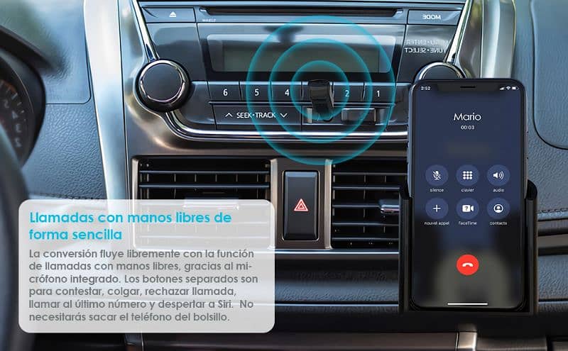 Qidoe Car Radio Audio Adapter MP3 Music Player Hands-free Car Kit 12