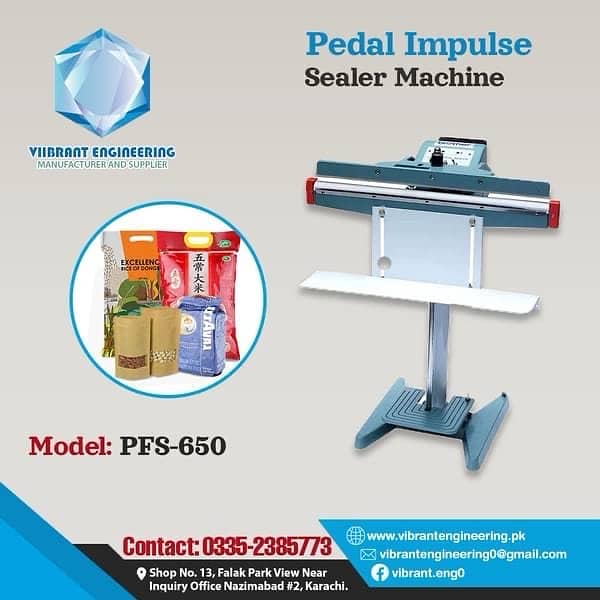Pedal Foot Impulse Sealing and Packing Machine | Plastic Sealer 3