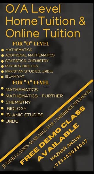 Home/Online O/A Level Tuition: CAIE, EDEXCEL, CIE, IB, AQA.