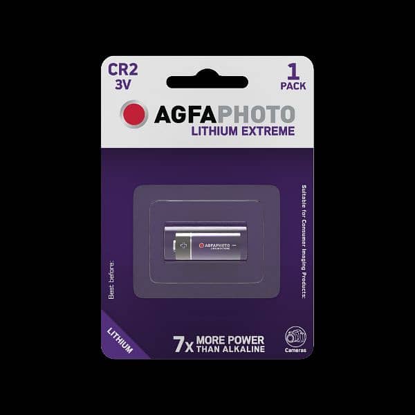 CR123A and CR2 Lithium Extrem Battery 3V AGFAPHOTO Branded Cell 1