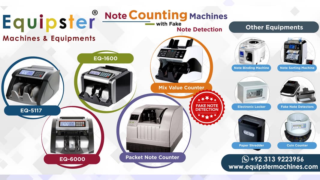 Value Counting Machine Cash Counter with high Fake Note Detection Cash 5