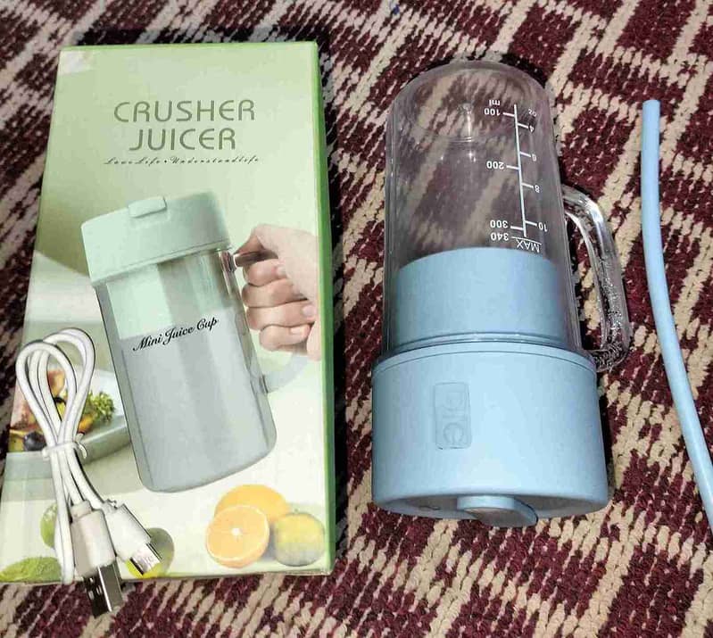 USB Rechargeable 6 Blades Mini Crusher Juicer Blender Machine 4