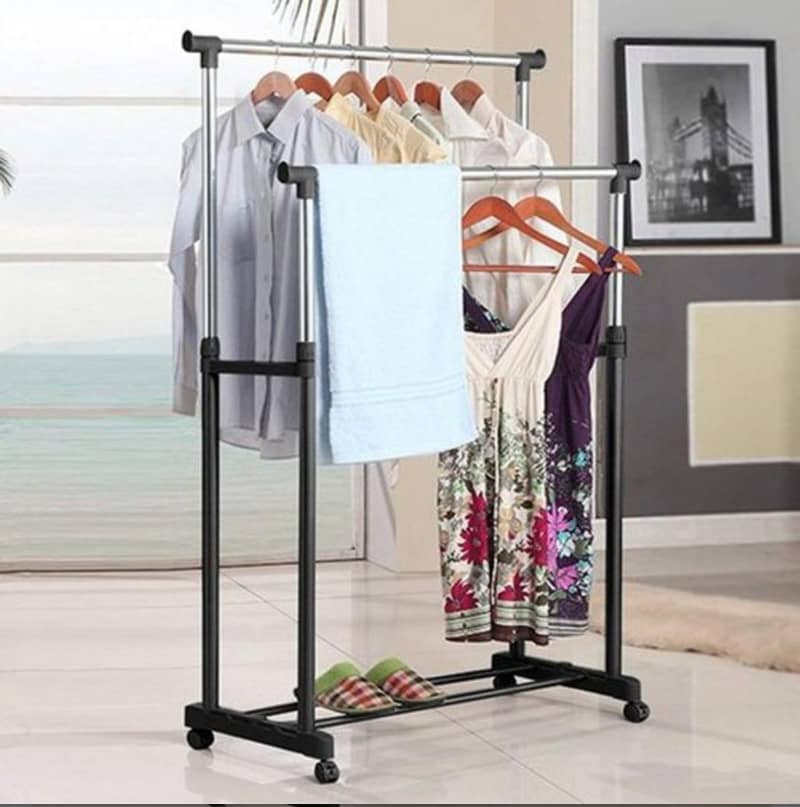 Steel Color Coated Cloth Hanging Trolley Stand 03020062817 1