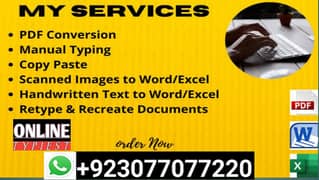 Typing Services in Pakistan 0