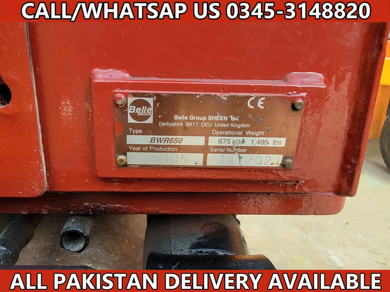 BELLE BWR650 Walk Behind Hand Road Roller for Sale in Karachi Pakistan 9