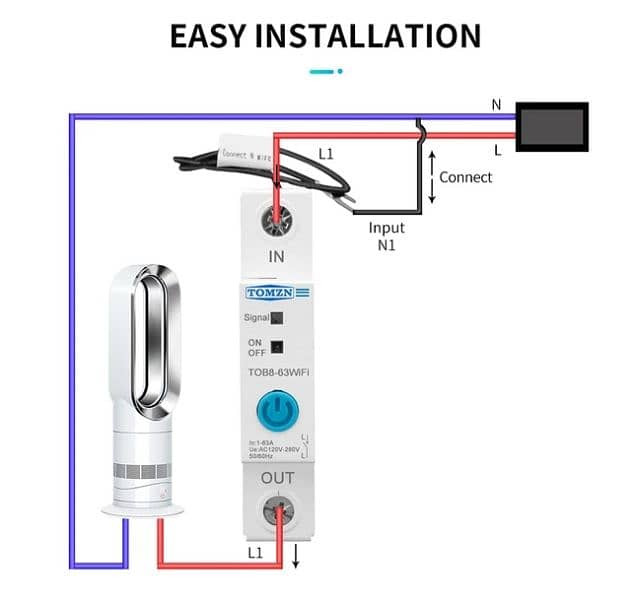 63A Tomzn wifi smart circuit breaker 2P and 1P 13