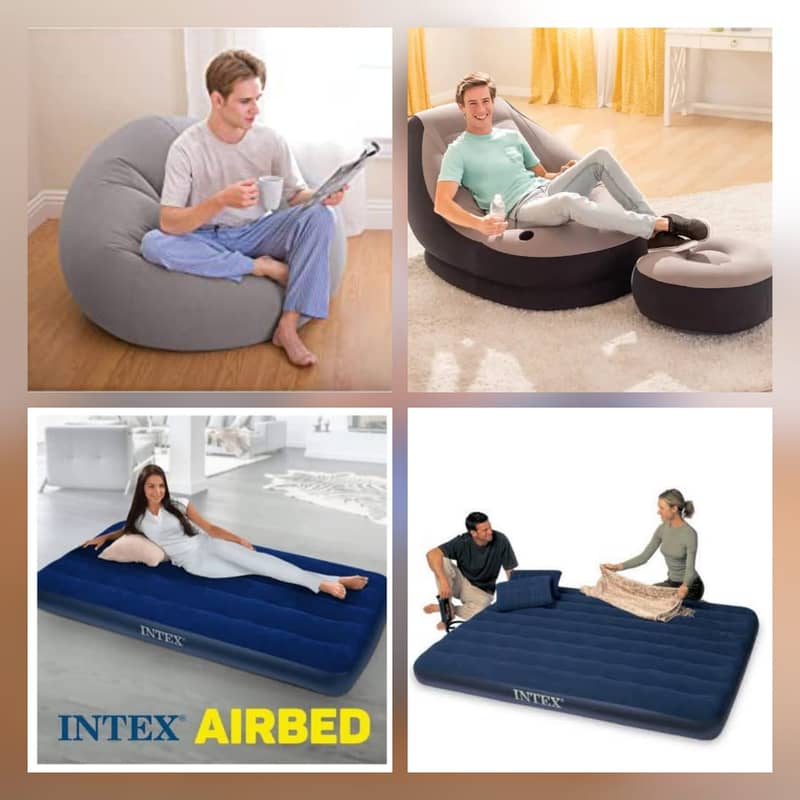INTEX Pull-Out Sofa King Bed Mattress 76"W x 91"L x 28"H 03020062817 1