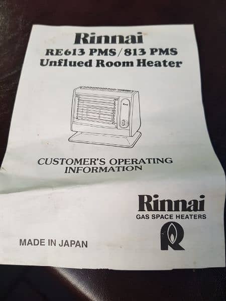 RINNAI JAPNEESE CERAMIC HEATERS Read Full AD 3