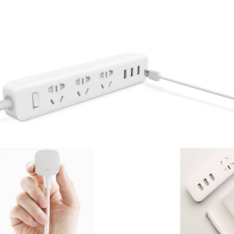 Xiaomi Mi Power Strip 3 USB Fast 2A Charging Ports 3 Levels Protection 0