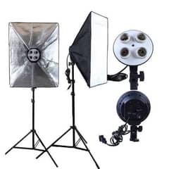 4 bulb Holder with Softbox and Single Bulb Holder with softbox