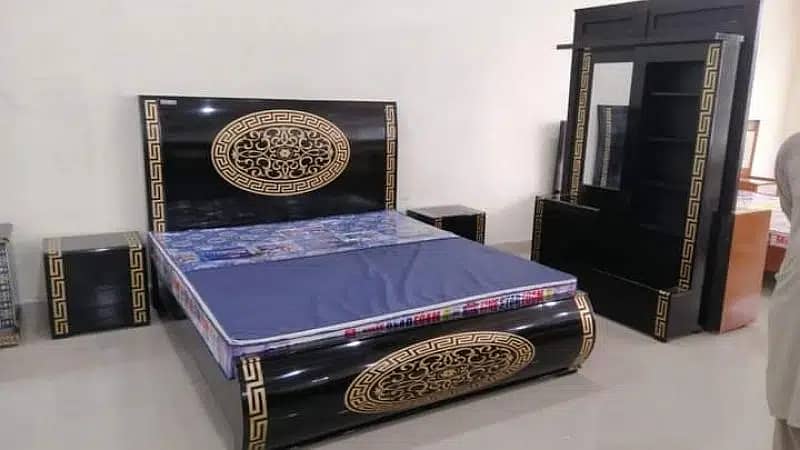 bed / double bed / bed set / gloss paint bed / versace bed / furniture 5
