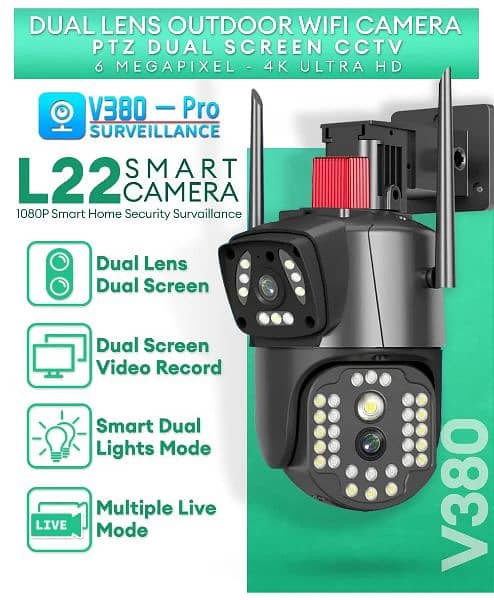 WiFi security Camera with Dual lens 17