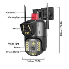 DUAL LENS WIFI CAMERA FOR HOME SECURITY 03338927431 0