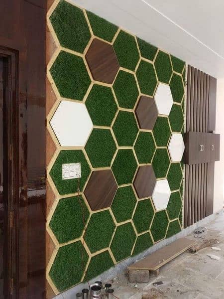pvc panels 3d wallpaper Blind Ceiling Vinyl & Wood floor sheet Grass 12