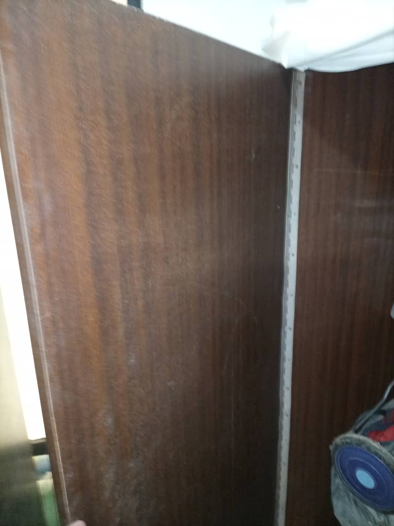 cabinet 3 door - lasani wOOd brown color - Excellent Condition 2
