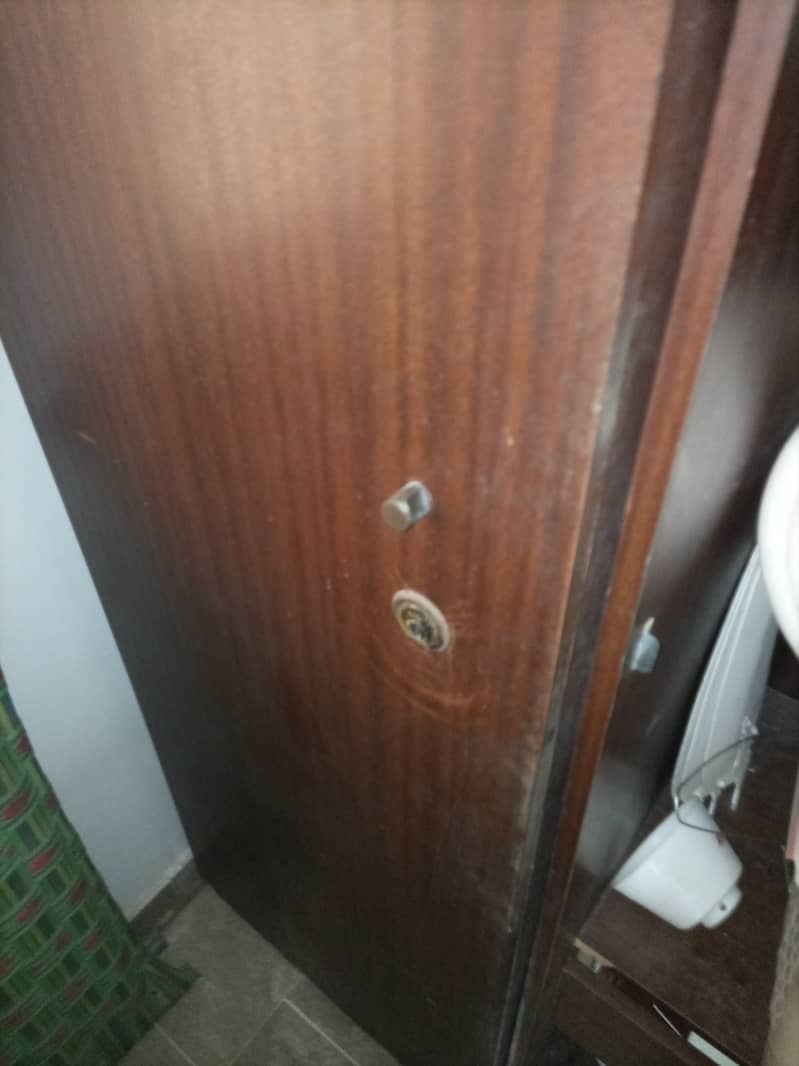 cabinet 3 door - lasani wOOd brown color - Excellent Condition 3