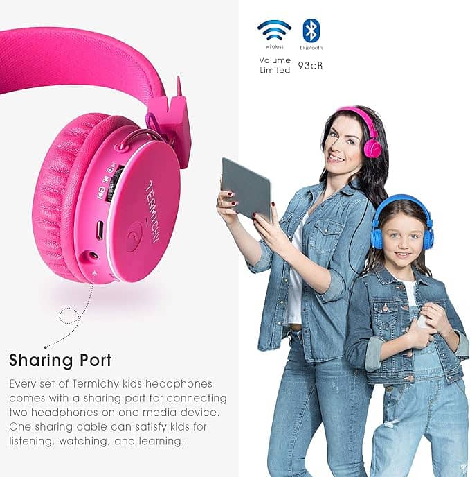Termichy Volume Limited Wireless Bluetooth Kids Headphones 1