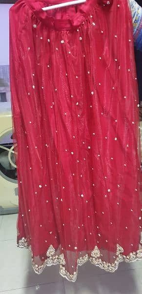 Green and red bridal lehnga. . Size : Small 2