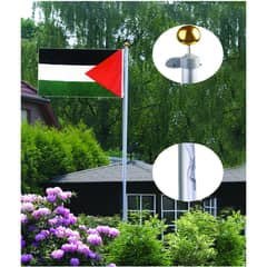 Palestine Flag / Flag Pole for Outdoor Height 10 Feet with accssories