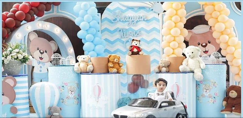 Birthday parties decoration Magic puppet show balloons jumping castle 9