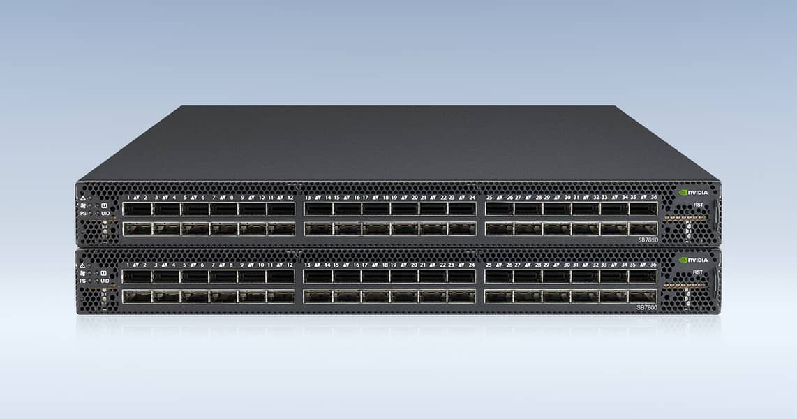 NVIDIA InfiniBand Switches   SB7800 A 1U form factor InfiniBand switch 4