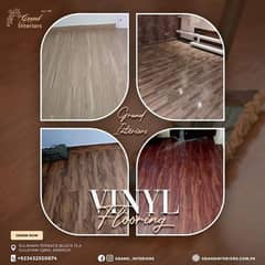 laminated vinyl flooring pvc wood artificial grass by Grand interiors