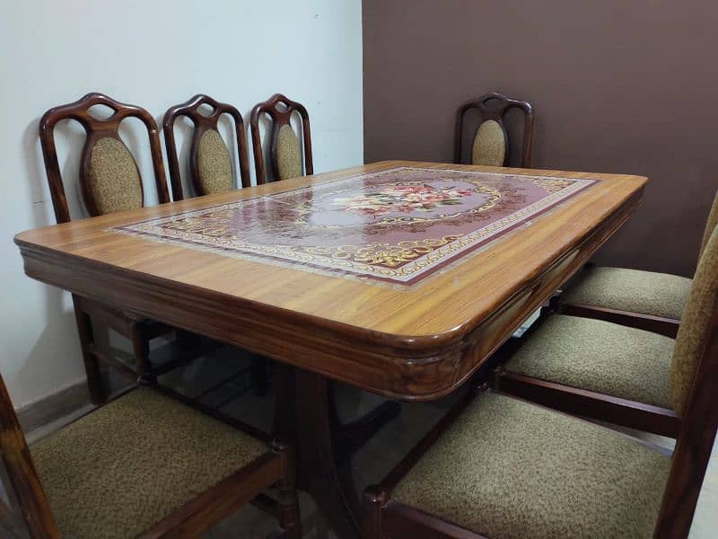 DINING TABLE 8 CHAIR WOODEN 2