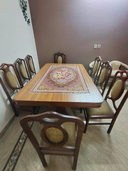 DINING TABLE 8 CHAIR WOODEN 3