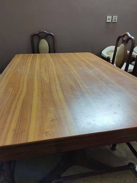DINING TABLE 8 CHAIR WOODEN 4