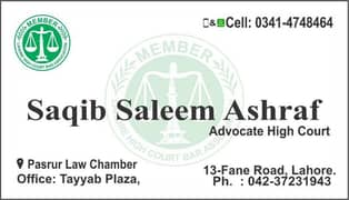 ADVOCATE & LEGAL CONSULTANT for details contact us 03414748464