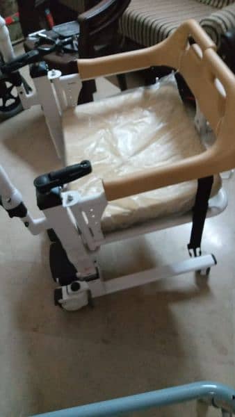 patient lift and transfer chair with commode. 3