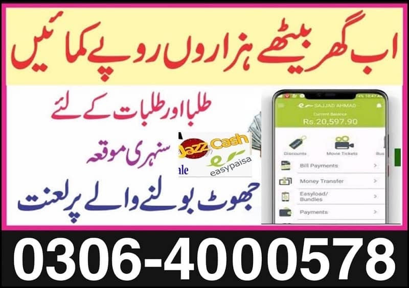 Online jobs for males and females available in Pakistan 0