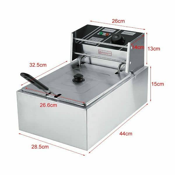 Single Electric Deep Fryer Stainless Steel French Fries Electric 6
