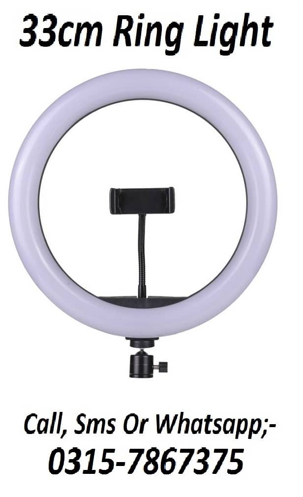 Ring light 33cm RGB with 3 mobile holders & Ball Head 33 cm Available 3