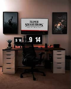 Gaming Style Office Tables , IKEA style big Tables , Multiple Drawers 0