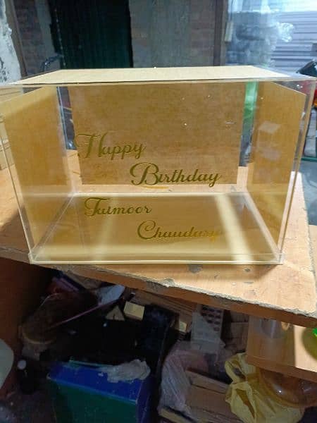 Large Acrylic Cake boxes/Wedding box (03021466006) 3