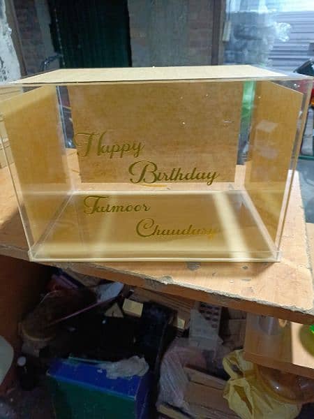 Large Acrylic Cake boxes/Wedding box (03021466006) 6