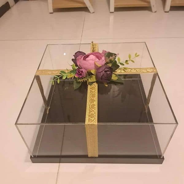 Large Acrylic Cake boxes/Wedding box (03021466006) 4