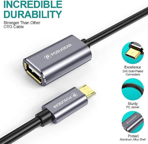 Coiled USB C to Micro USB OTG 480Mbps Type C to Micro USB Cable 4