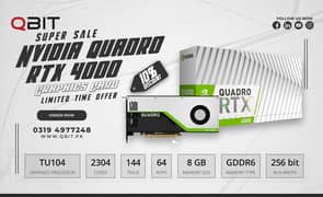 Nvidia Quadro RTX 4000 GPU 8GB GDDR6, Ray Tracing, DirectX 12 Ultimate