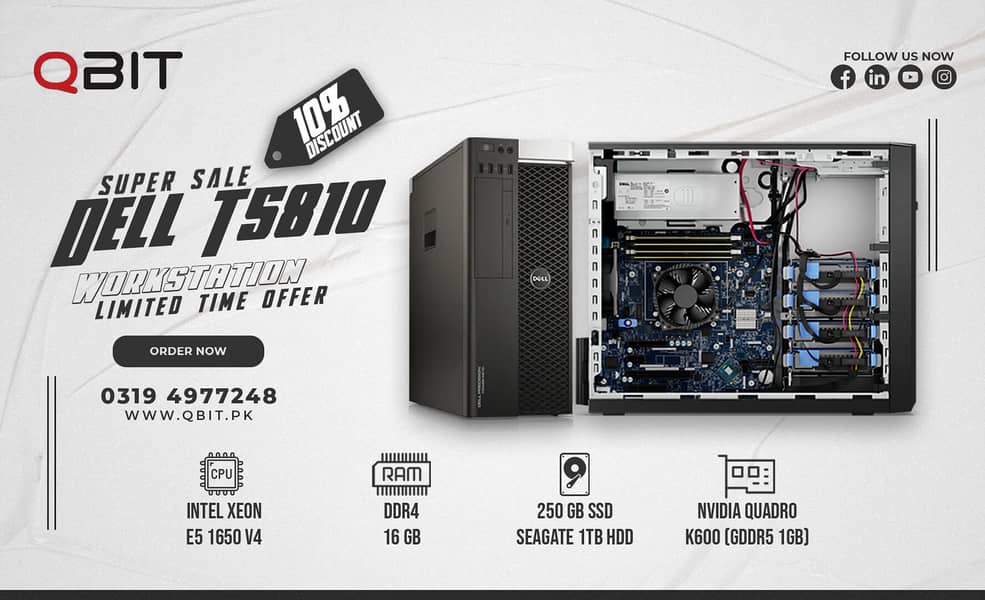 Dell PowerEdge R210 II Server Xeon 8GB DDR3 ECC 500GB HDD 1U Rack 12