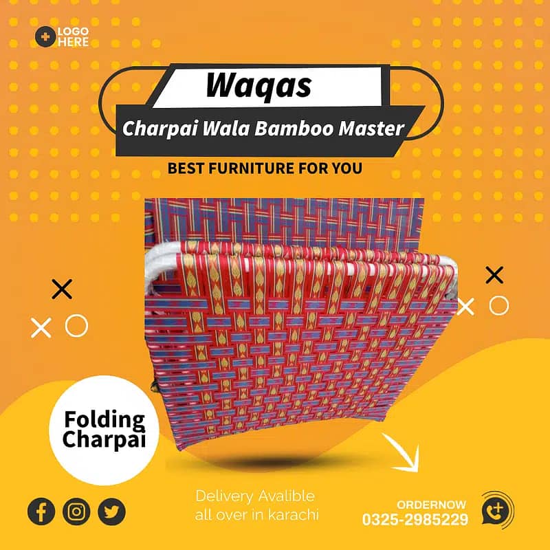 Folding charpai/unfolding charpai/sleeping bed for sale in karachi 12