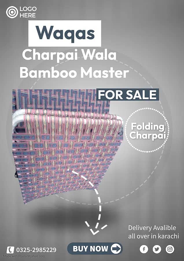 Folding charpai/unfolding charpai/sleeping bed for sale in karachi 0