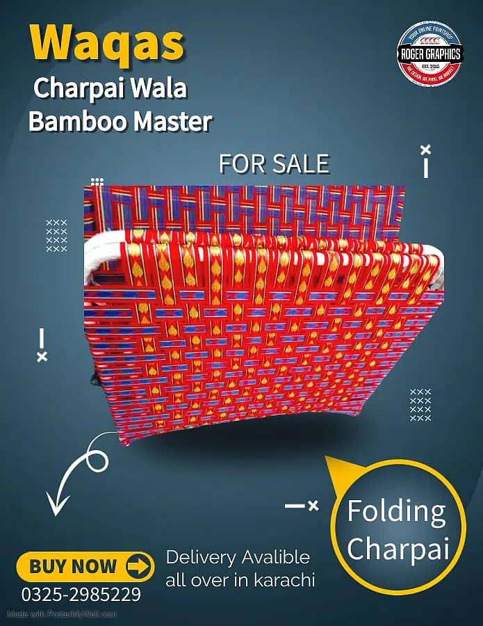 Folding charpai/unfolding charpai/sleeping bed for sale in karachi 17