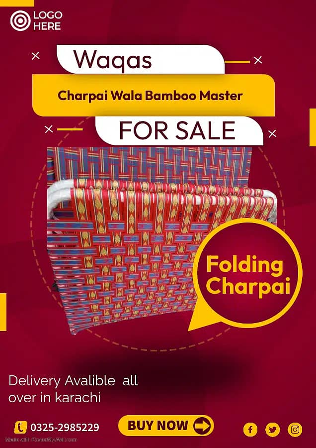 Folding charpai/unfolding charpai/sleeping bed for sale in karachi 11