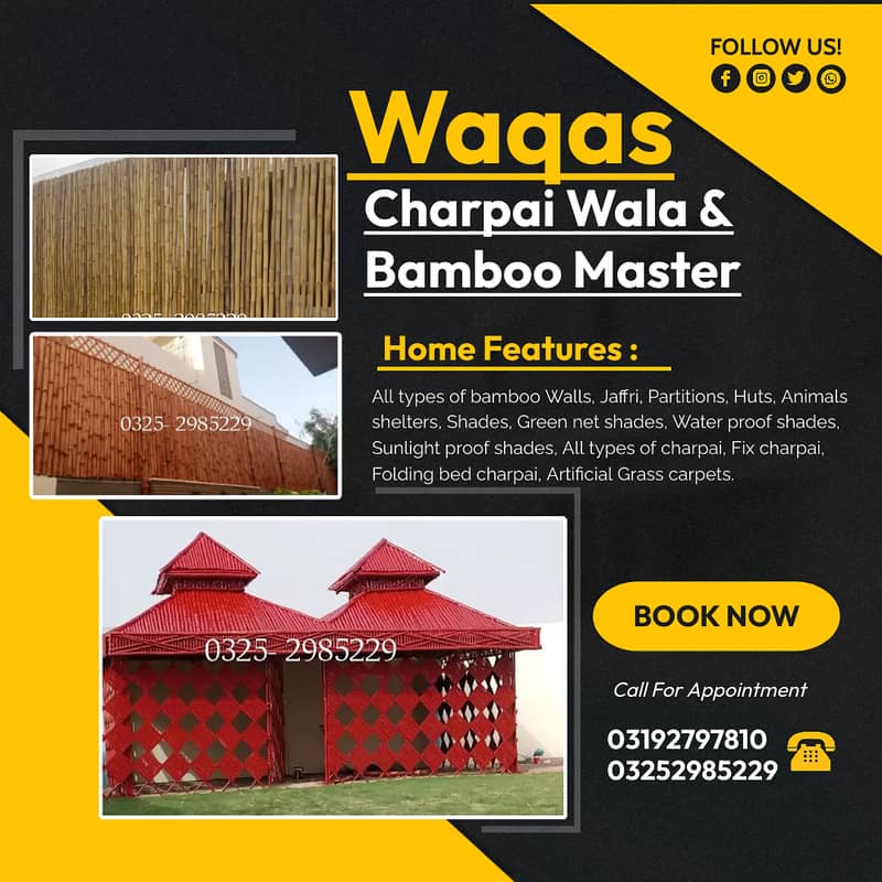 Bamboo work/Walls partitions Jaffri hut shades of bamboo work here ...